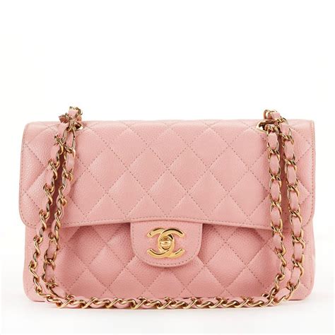 chanel pink double flap bag